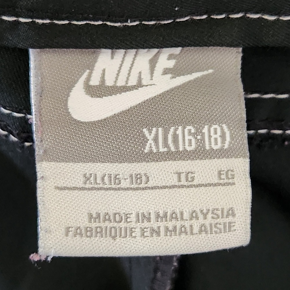 Nike Heritage Sportswear Bootcut Pants Womens XL Black Y2K Contrast Stitch - Picture 4 of 12